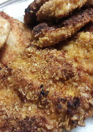 Una foto de Pollo crujiente con cornflakes 🐥🌽