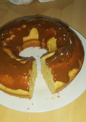 Una foto de Bizcochuelo de vainilla en licuadora
