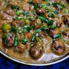 A picture of Potato Manchurian Gravy.