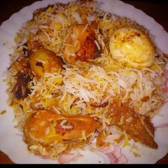 A picture of Kolkata style special biryani.
