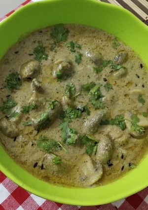A picture of Malai Mushroom Korma.
