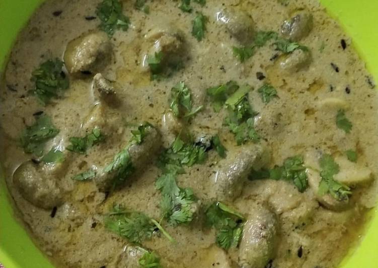 Recipe of Super Quick Homemade Malai Mushroom Korma
