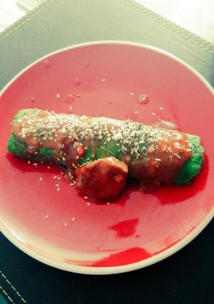 Una foto de Crepes de acelgas
