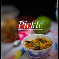 A picture of Aam ka aachar/Raw mango pickle.