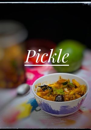 A picture of Aam ka aachar/Raw mango pickle.
