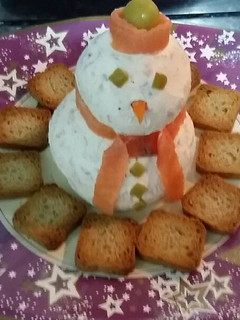 Una foto de Muñeco de queso crema ⛄⛄⛄