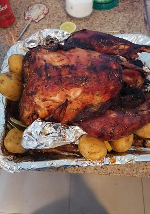 Una foto de Pavo con sazón 🧄