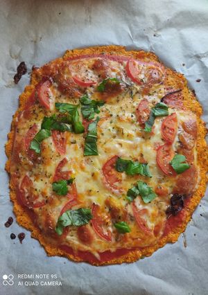Una foto de Pizza sin harina