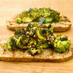 A picture of Avocado Toast with Furikake.