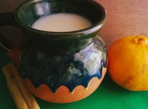 Una foto de Atole de mandarina
