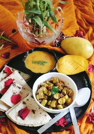 A picture of Kundru ki sabzi.