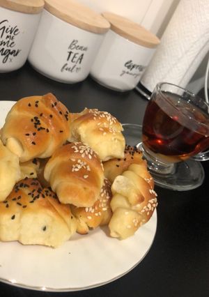 صورة لوصفة كرواسون محشي بالجبنه 🥐