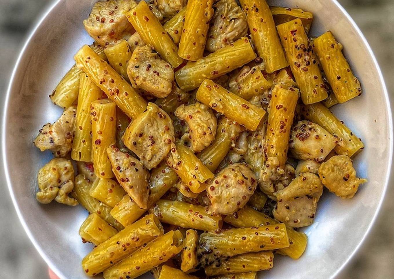 Honey mustard chicken rigatoni