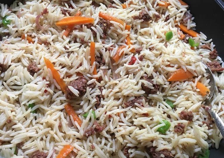 Easiest Way to Make Any-night-of-the-week Basmati with minced meat and veggies