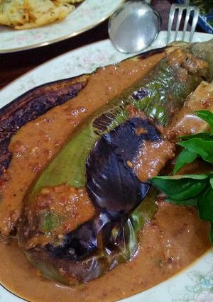 Foto resep Pecel terong bakar