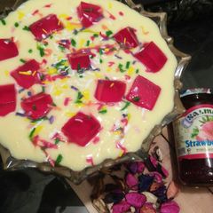 A picture of Vanilla fruit custard 😃😃.