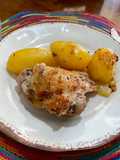Pollo con tomillo a la sartén