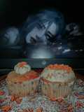 Muffins de zanahoria y naranja con cobertura de queso crema
