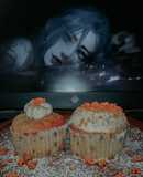 Muffins de zanahoria y naranja con cobertura de queso crema