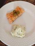 Salmón al limón con puré de papa