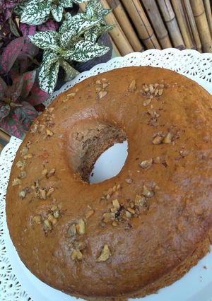 Una foto de Exquisito budín de banana y nueces