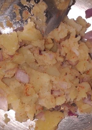 A picture of Potatoes Bharata.