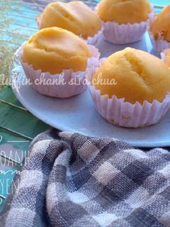 Hình của món Muffin chanh leo sữa chua (không cần lò nướng).
