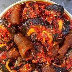 A picture of Spicy Ponmo Sauce.