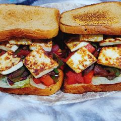 A picture of Beetroot and Paneer Sandwich.