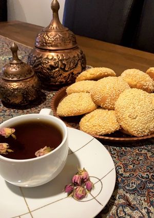 عکسی از دستور کلوچه نرم کنجدی