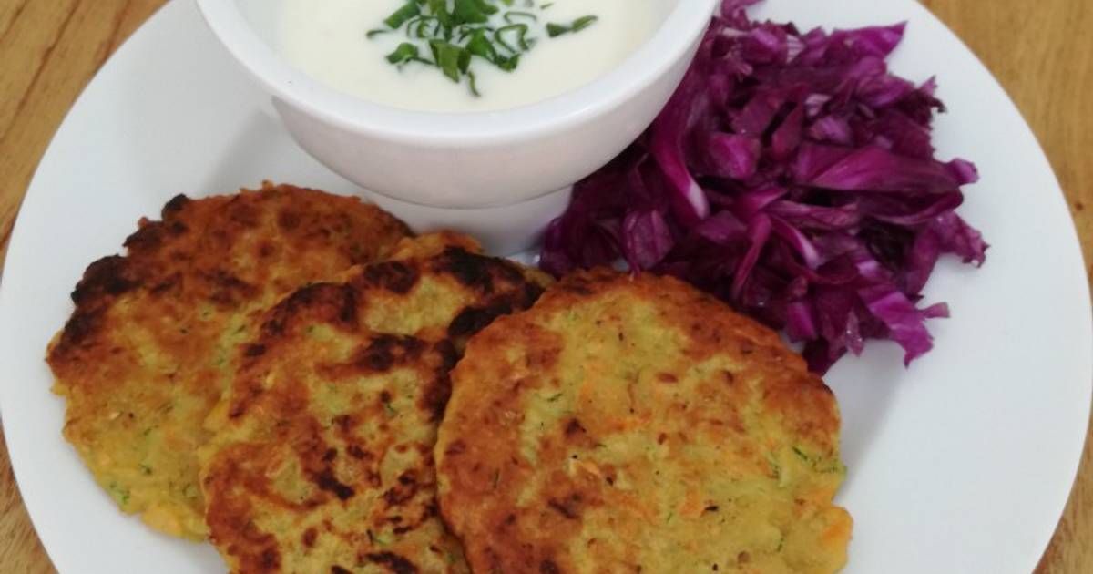 Buñuelos de garbanzos con zanahoria y zucchini Receta de Estefany