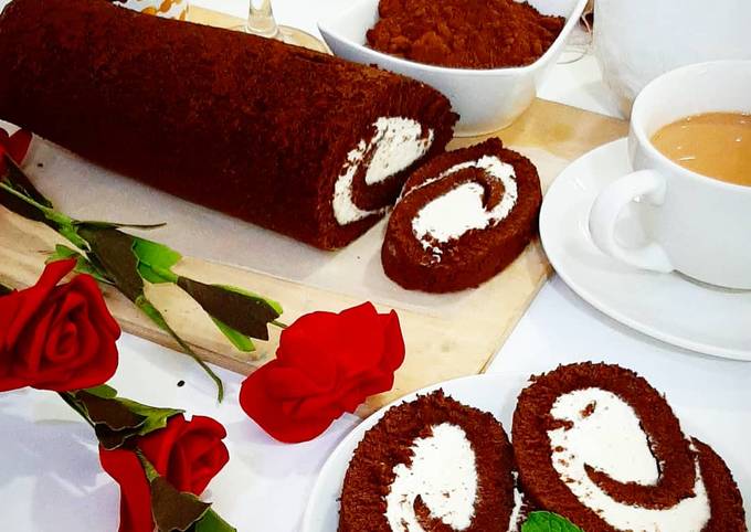 Steps to Make Speedy Chocolate Swiss Roll