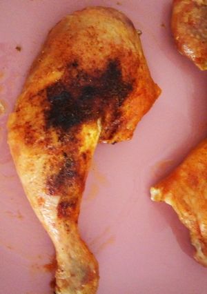 Une photo de Cuisses de poulet au four