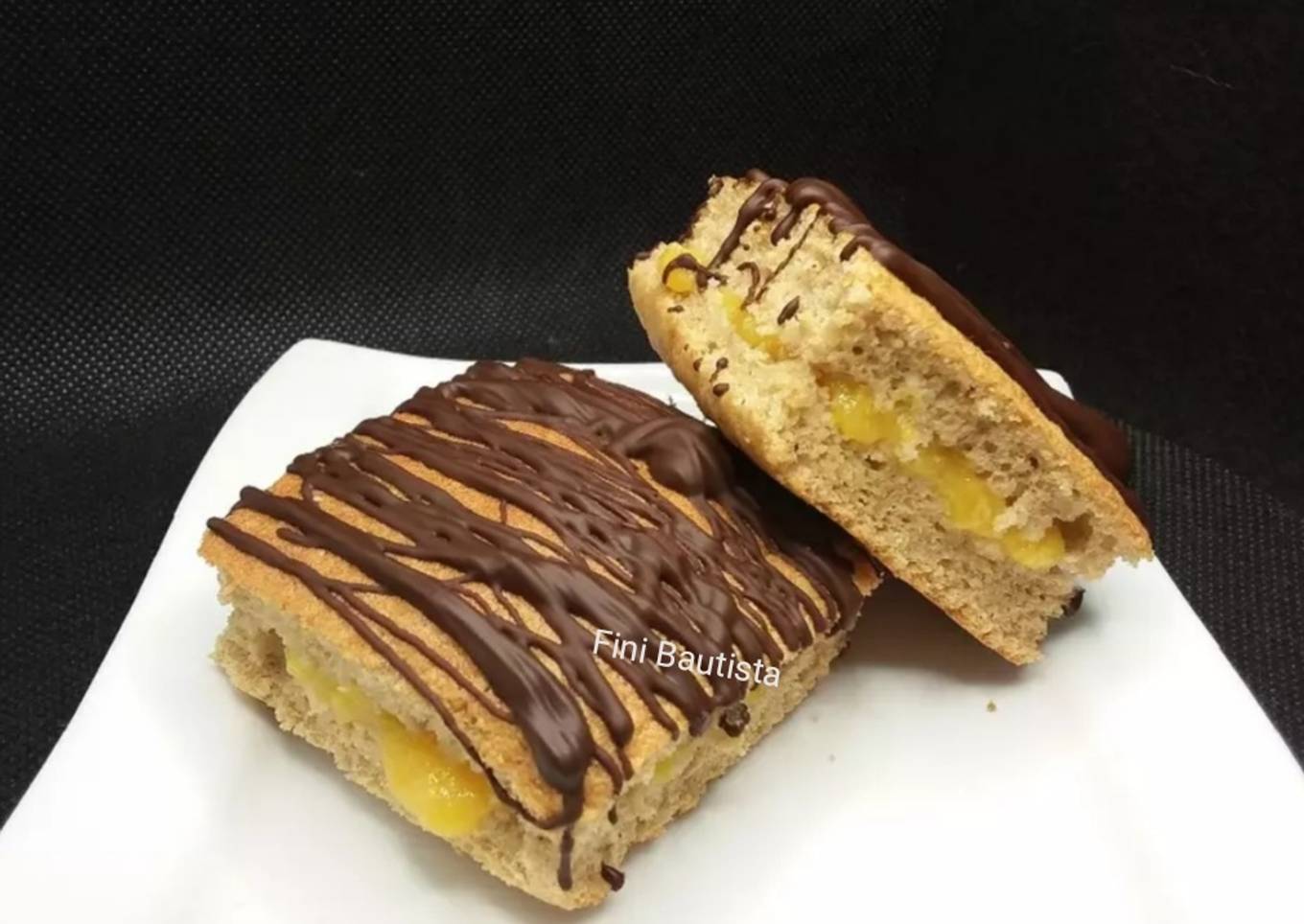 Bizcochos rellenos de mermelada de naranja (saludables)