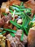 Pork neckbone cauliflower tofu stew