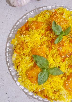 عکسی از دستور پلو مخلوط مرغ🍛