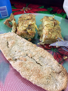 Una foto de Milanesa de Berenjena Apta Veganes