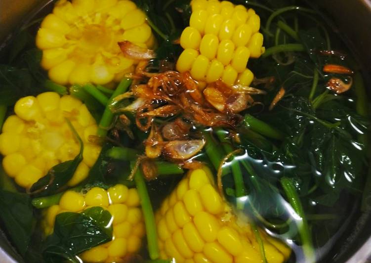 How to Make Appetizing Sup bayam jagung simple