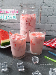 Foto resep Es Semangka Jelly Susu