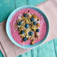 A picture of Banana & Raspberry Breakfast Pudding.