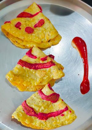 A picture of Designer Protein and iron Dosa.