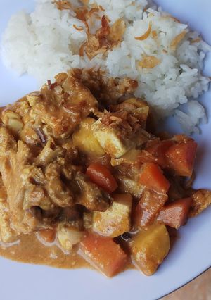 Foto resep Kari ayam plus tahu