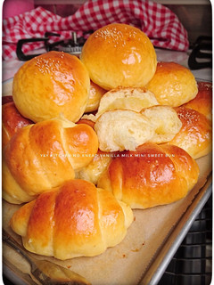 Foto resep Vanilla milk mini sweet bun (no ulen)