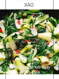 Hình của món Cải thìa xào chay.