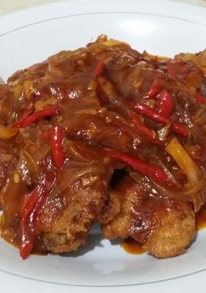 Foto resep Ikan kakap krispi saos manis pedas
