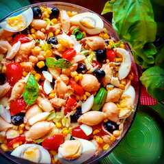 A picture of Insalatona di pasta e tanto altro.