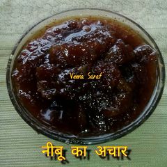 A picture of Nimbu ka meetha aachar.