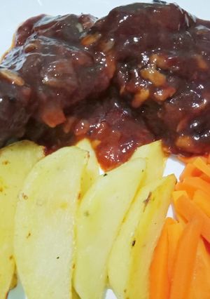 Foto resep Steak sapi saus barbeque
