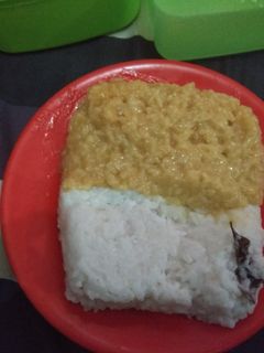 Foto resep Bubur Abang Putih daun salam #DapurMerahPutih