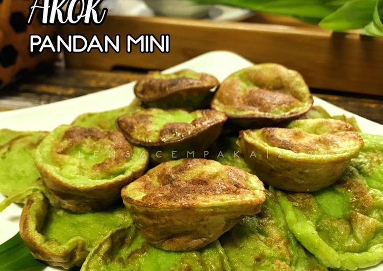 3 Langkah Cara Memasak Akok Pandan Mini Yang Lezat